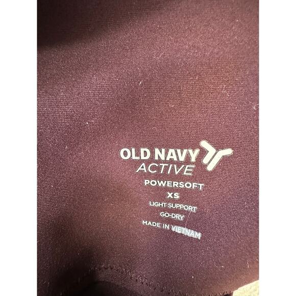 Old Navy Active Sports Bra Peek a boo Twist Front Comfort XS Soft - Picture 4 of 5